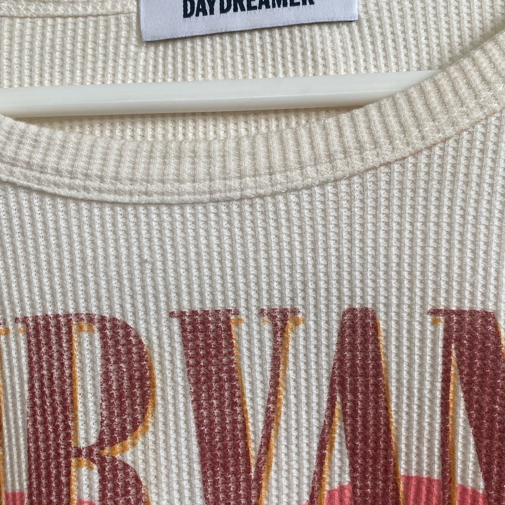 Daydreamer White and Pink Graphic Long Sleeve Tee - Picture 3 of 6